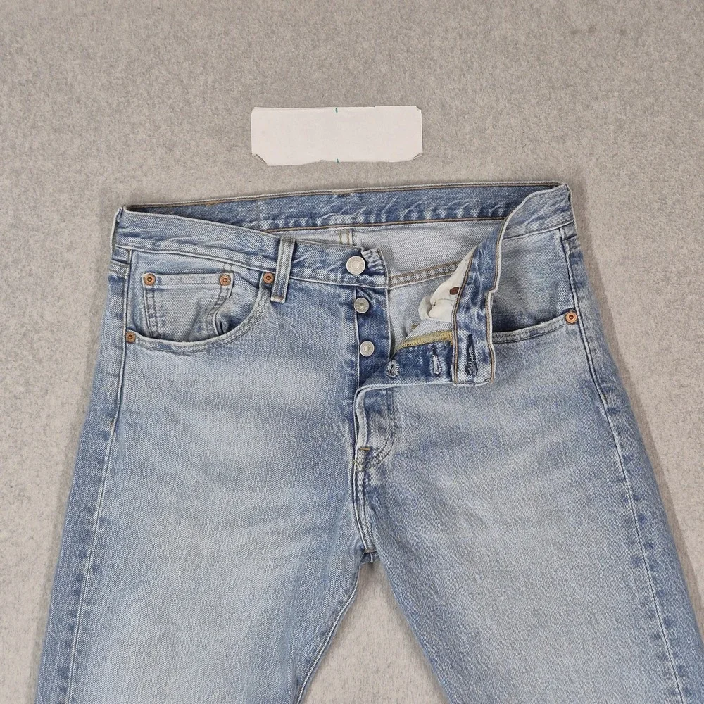 Levi's 501 Men Jeans 30X32 Light Blue Denim Original Fit Straight Leg 30